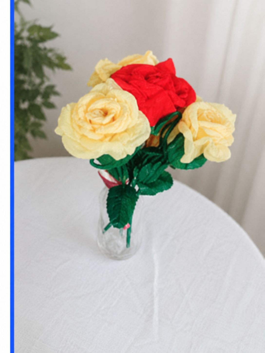 Handmade Artificial Rose Bouquet – Decorative Floral Arrangement