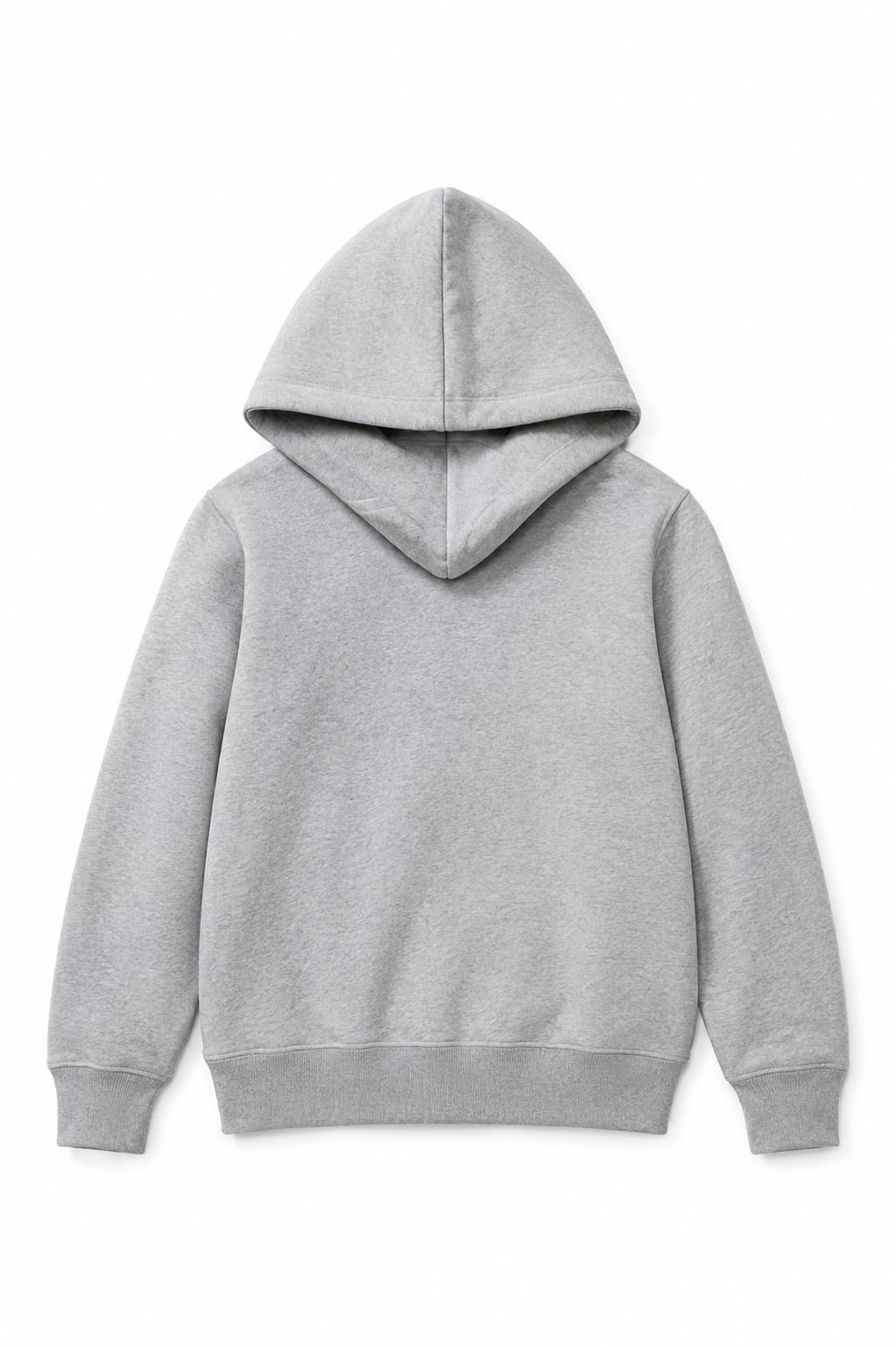 Unisex Grey Pullover Fleece Hoodie