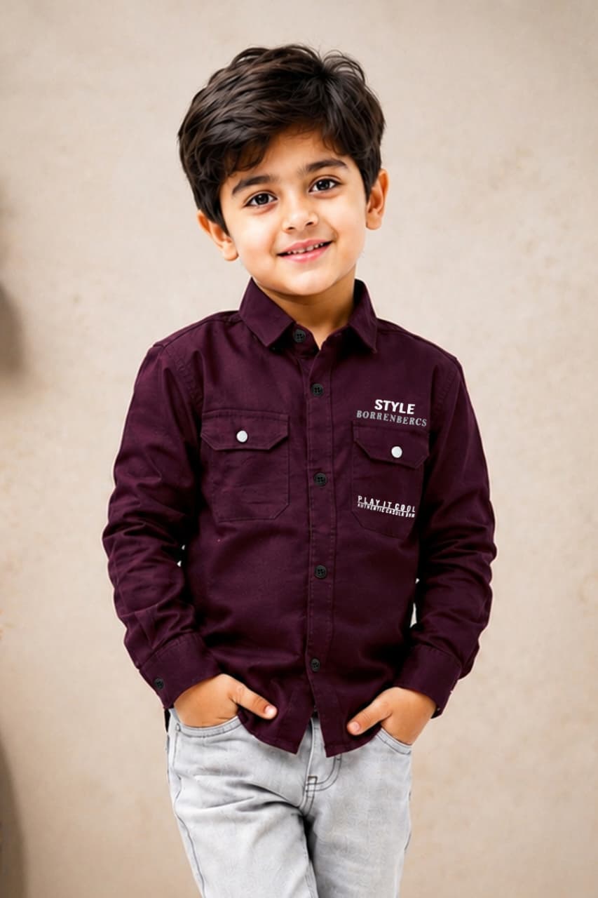 Boys Cotton Casual Shirt | Full Sleeve | Regular 2-15 years