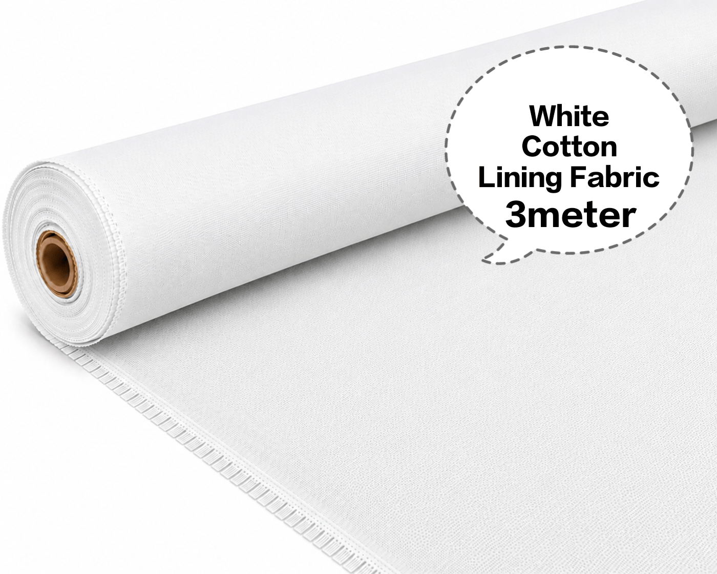 White Cotton Lining Fabric, White Cotton Inner Fabric, White Cotton Astar Fabric, White Cotton Lining Cloth, White Cotton Garment Lining  3meter 