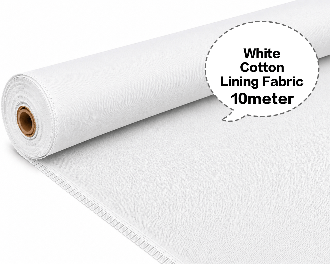 White Cotton Lining Fabric, White Cotton Inner Fabric, White Cotton Astar Fabric, White Cotton Lining Cloth, White Cotton Garment Lining 10 meter
