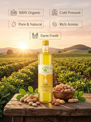 Shiv Organic Groundnut Oil 100% Organic Cold Pressed