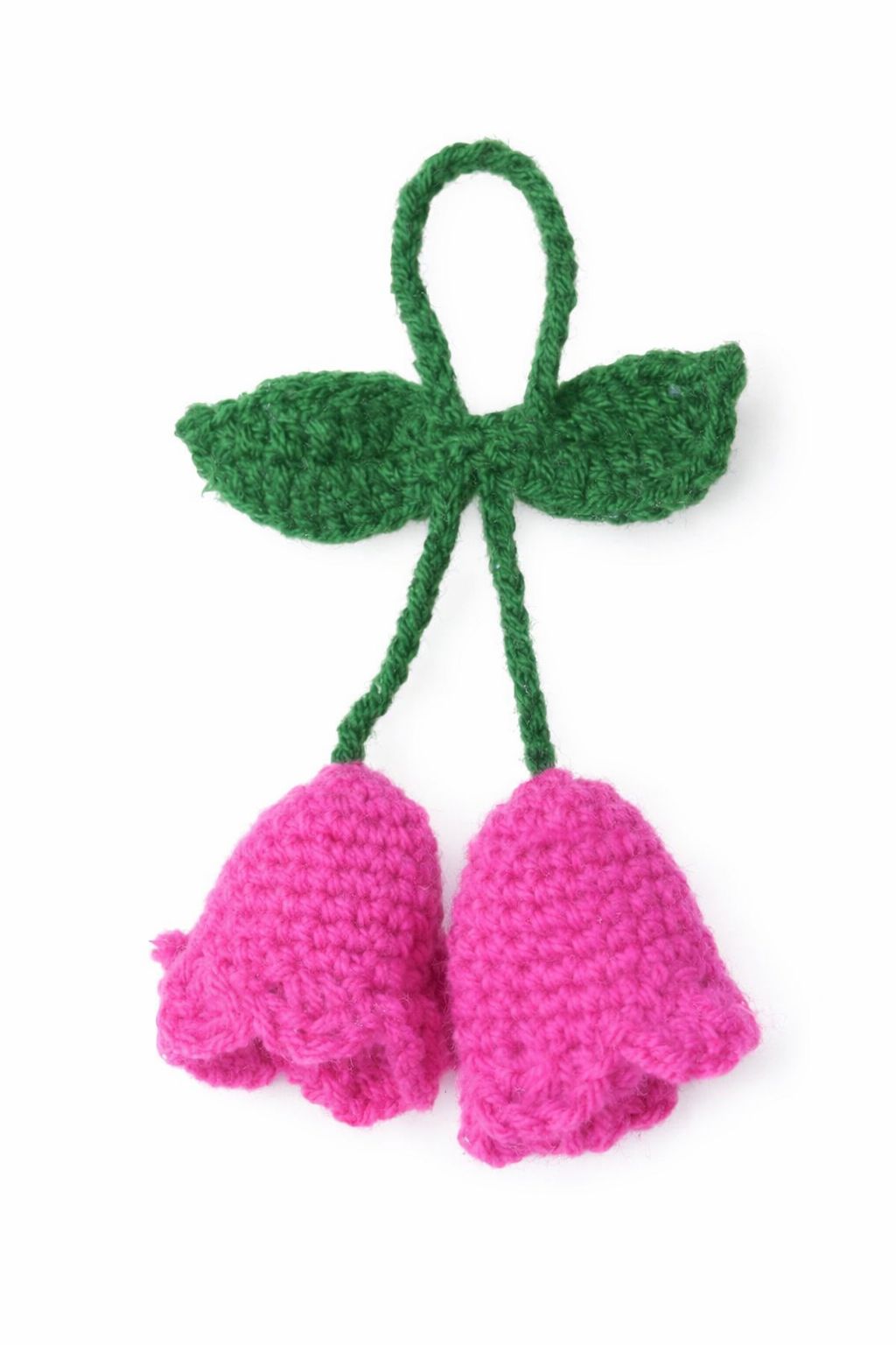 A delightful name for your crochet keychain could be “RosyBell Loop.” 🌷