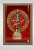 Lord Shiva Nataraja Dancing Gold Idol in Decorative Wooden Frame Lord Shiva Nataraja Dancing Gold Idol in Decorative Wooden Frame