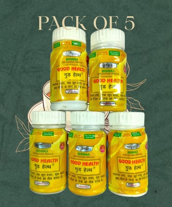 Dr. Biswas Good Health Capsules (50 Capsules) | Herbal Supplement for Energy, Digestion & Weight Management ( pack of 5) 