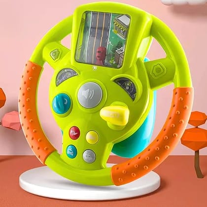 Storio Steering Wheel Toy for Kids Simulation Driving Car Toy with Light & Sound Mode Experience The Fun of Driving Car Toys - Automatic Steering Wheel