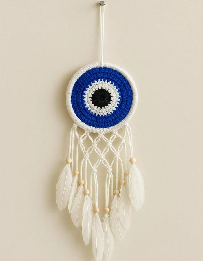 Boho Macrame Crochet Wall Hanging Sunflower Mandala