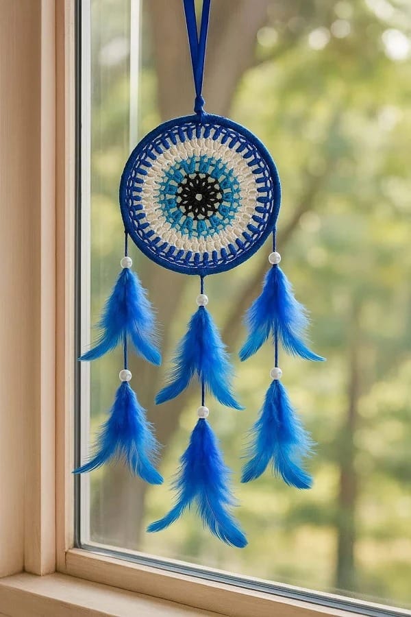 ThincAmaxe Handmade Evil Eye Dream Catcher Wall Hanging