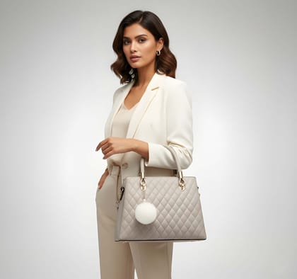 Women's Heavy Quality PU Leather Tote Bag with Decorative Scarf | Fashion Shoulder Handbag for Office & Casual Wear (Heavy Quality)