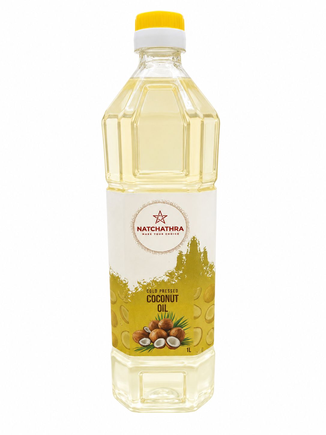 Natchathra Cold Pressed Coconut Oil - 1 Litre / chekku oil