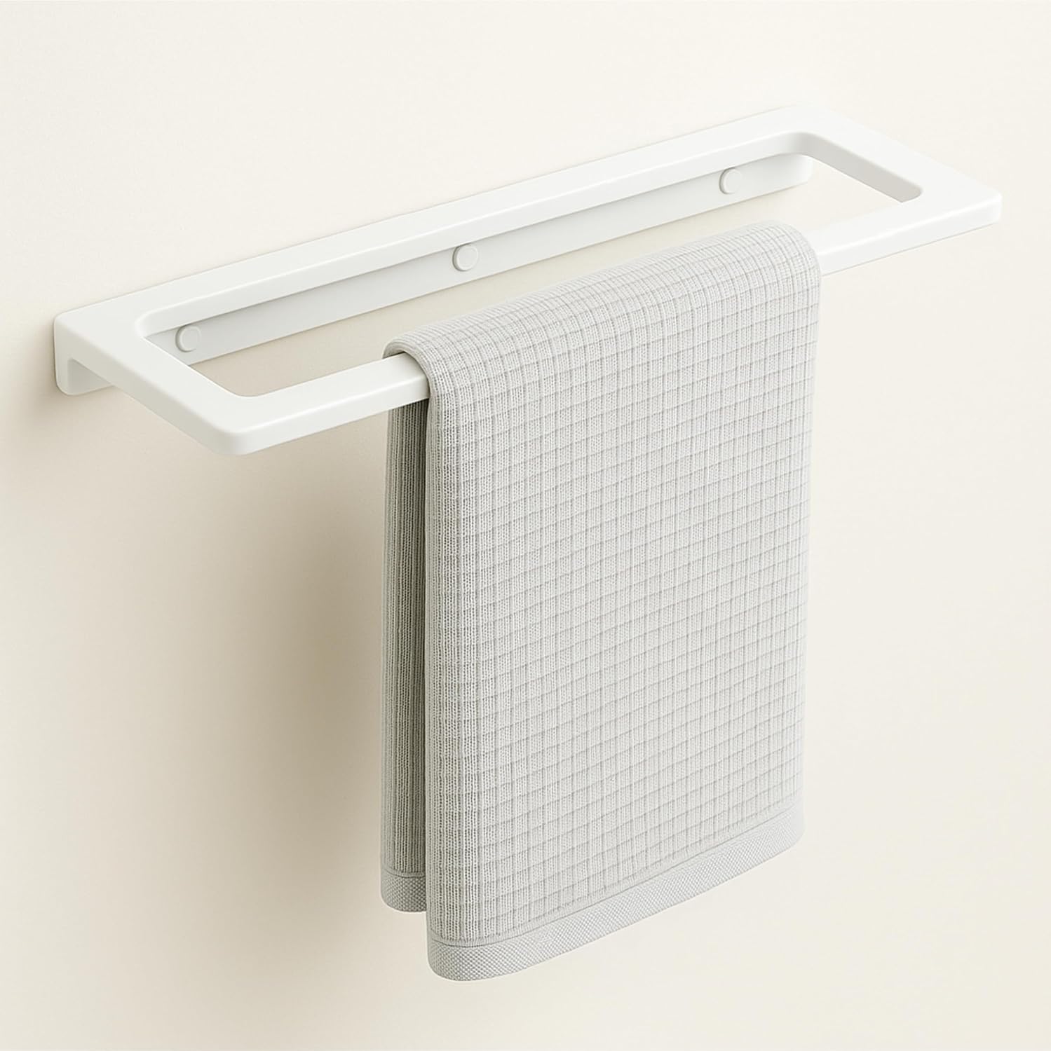 Ceramic Wall Mounted Towel Shelf White Quartz (RW-126)