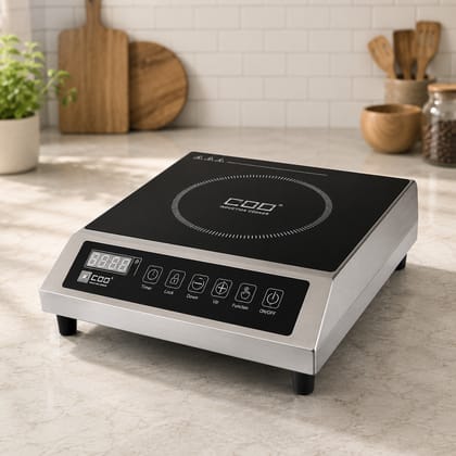 COO Portable Induction Cooktop with Stainless Steel Body and Touch Control COO Portable Induction Cooktop with Stainless Steel Body and Touch Control