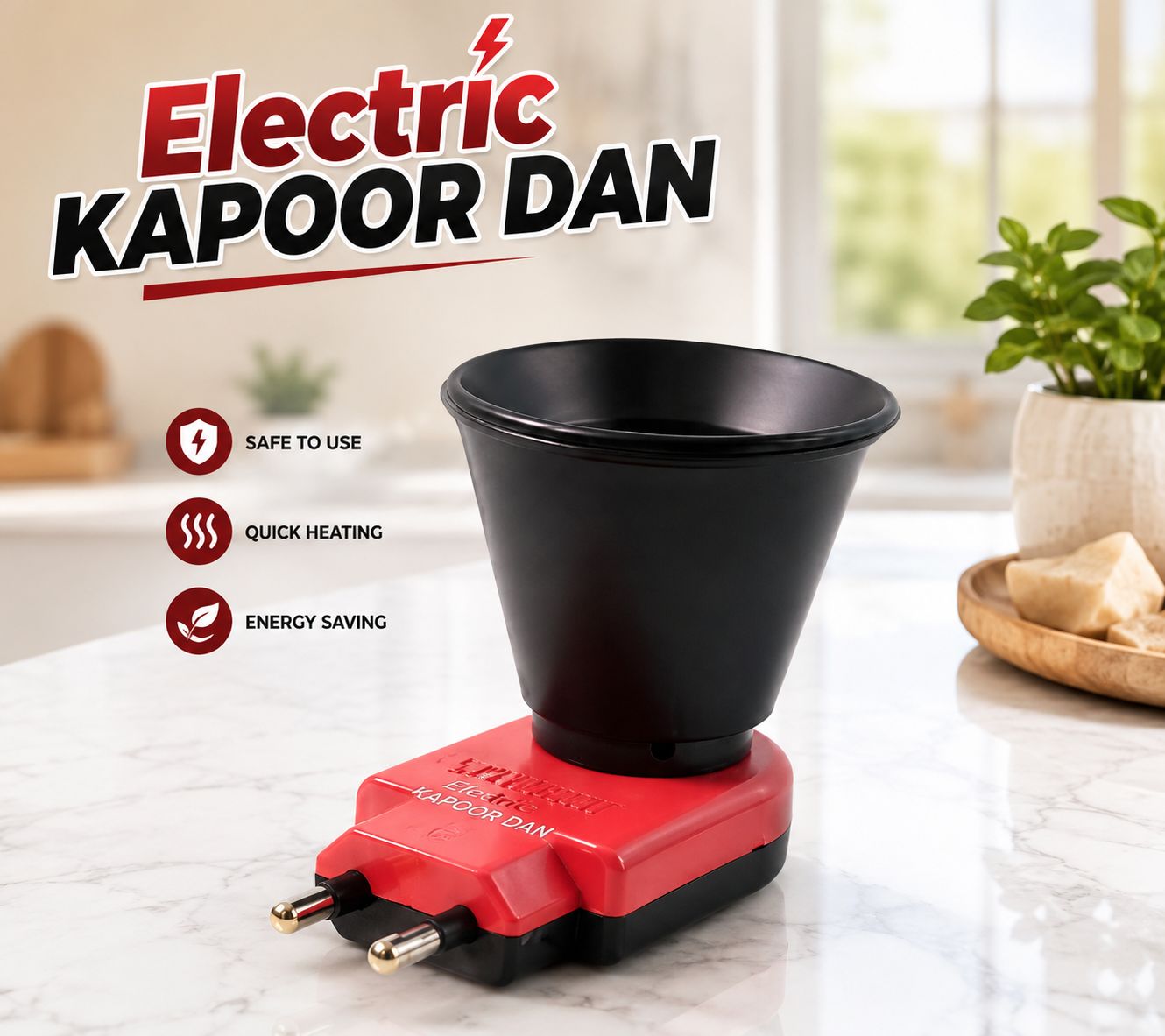 Electric Kapoor Dan – Electric Camphor Diffuser & Incense Burner