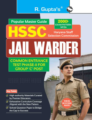 HSSC – Jail Warder (CET) Phase-II for Group ‘C’ Post Guide (R-2959) HSSC – Jail Warder (CET) Phase-II for Group ‘C’ Post Guide (R-2959)