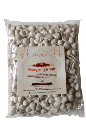 NityaPuja Phool Batti Handmade Cotton Wicks for Diya Puja, 500 Count NityaPuja Phool Batti Handmade Cotton Wicks for Diya Puja, 500 Count