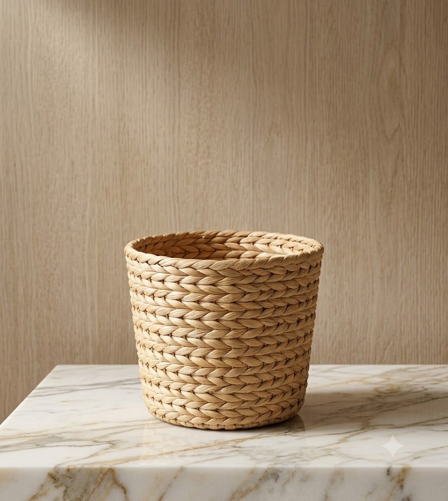 Handwoven Banana Weave Basket - 100% Natural Dried Stem