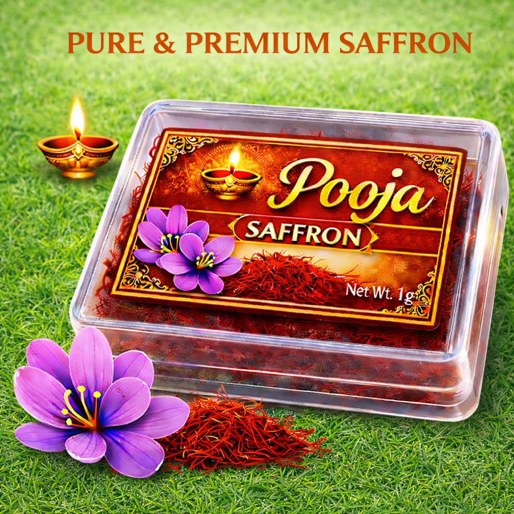 Pooja Saffron 1 gram Kashmiri Saffron
