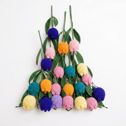 Handmade Crochet Tulip Flower Wall Hanging Handmade Crochet Tulip Flower Wall Hanging