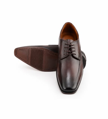 Men's Brown Laced Formal Derby Shoes