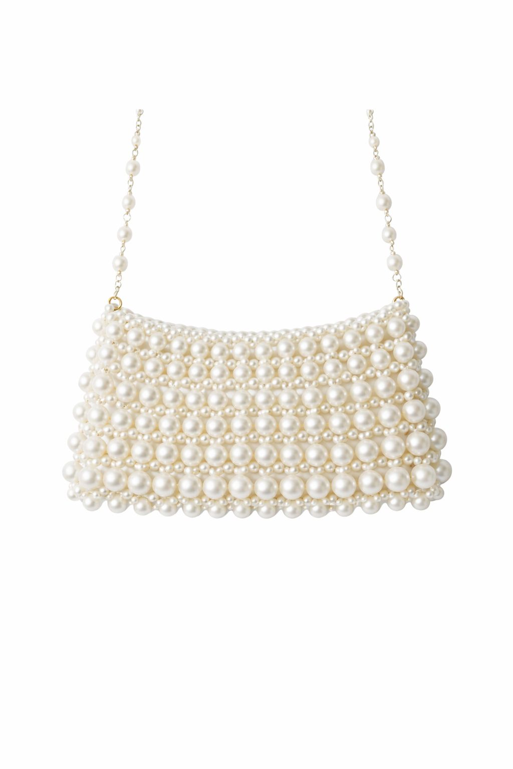 Elegant Pearl Beaded Shoulder Bag – Luxury Evening Clutch