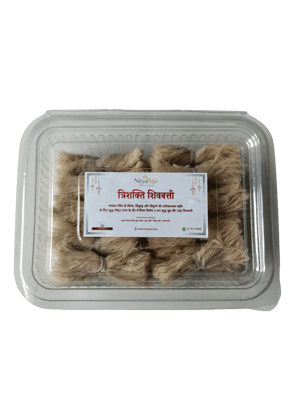 NityaPuja Handmade Trishakti 3 Taar 108 Batti Dipped in Pure Cow Ghee | Pack of 30 Battis NityaPuja Handmade Trishakti 3 Taar 108 Batti Dipped in Pure Cow Ghee | Pack of 30 Battis