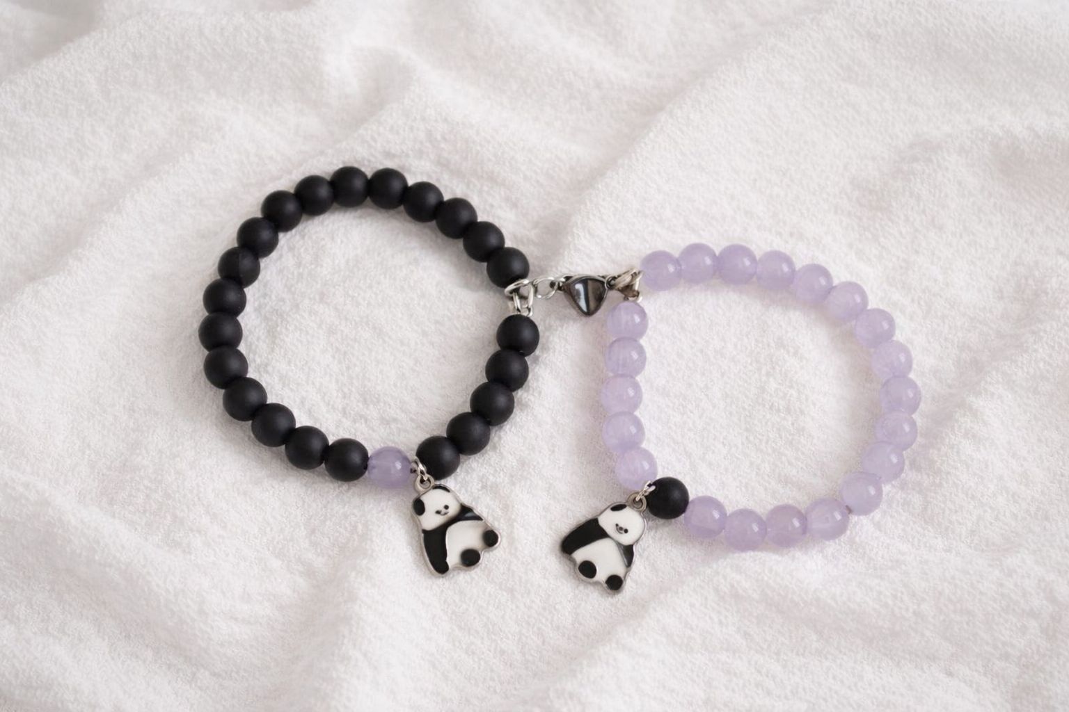 Couple Panda Beaded Bracelet Set – Handmade Friendship & Couple Bracelets