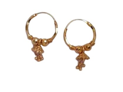 Luxora Jewels Gold-Plated Hoop Jhumka Earrings