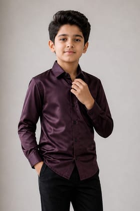 Boys Premium Satin Full Sleeve Shirt (2-15 year)