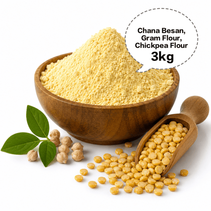 Chana Besan, Gram Flour, Chickpea Flour, Besan Flour, Premium Chana Besan 3kg Chana Besan, Gram Flour, Chickpea Flour, Besan Flour, Premium Chana Besan 3kg