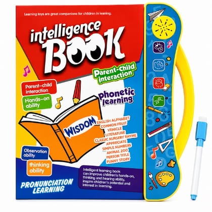 KTRS Enterprise Interactive Talking Study Book for Kids | Phonic Learning Book with Sound Pen | English Alphabet, Numbers, Animals, Fruits, Vehicles, Music & Quiz | Educational Toy KTRS Enterprise Interactive Talking Study Book for Kids | Phonic Learning Book with Sound Pen | English Alphabet, Numbers, Animals, Fruits, Vehicles, Music & Quiz | Educational Toy