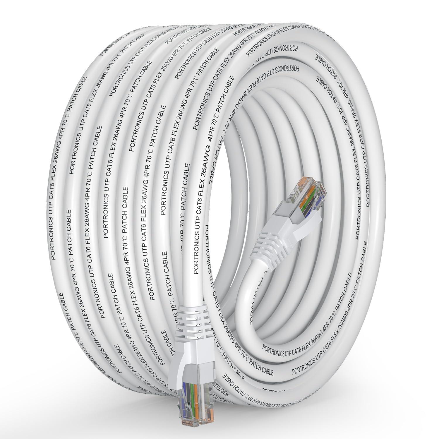 Portronics NetX10 CAT-6 Ethernet Cable 10M, RJ45 to RJ45 LAN Cable, 1000 Mbps Speed