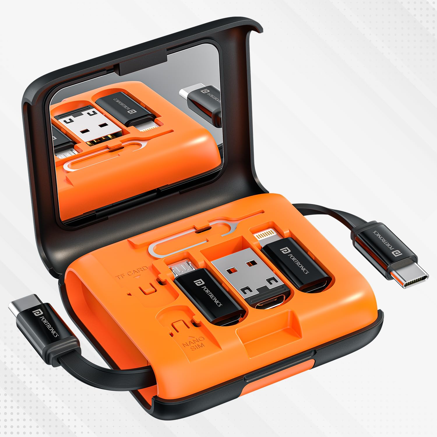 Portronics Snapcase 5 60W Multifunctional Fast Charging Data Cable Kit