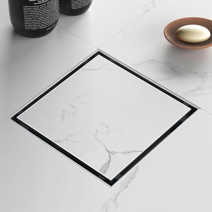 Marble Floor Drain (6 x 6 Inches) 304-Grade Stainlees Steel
