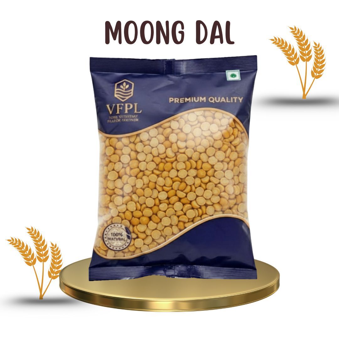 VFPL | Premium Moong Dal (1 kg) – 100% Natural Mung dal & Unpolished | High Protein, Easy to Cook, Hygienically Packed | Perfect for Daily Indian Cooking