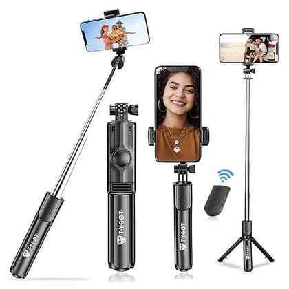 ygot Bluetooth Extendable Selfie Stick with Wireless Remote and Tripod Stand, 3-in-1 Multifunctional Selfie Stick