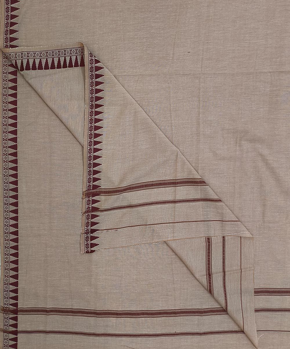 Brown Sambalpuri Handwoven Ikat Cotton Joda SFSJOD1596