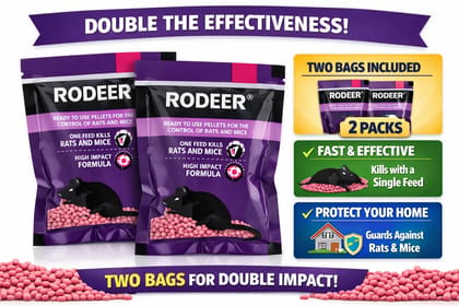 Powerfull Rat Killer Pellet | Make Your Home Rats & Rodents Free | 50GMx2 (Pack of 2)