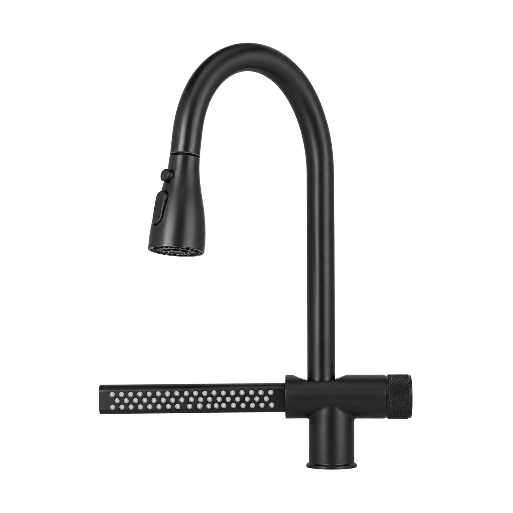 Ergo Waterfall Dual-Flow 360° Hot & Cold 304 Stainless Steel Kitchen Mixer Faucet Black