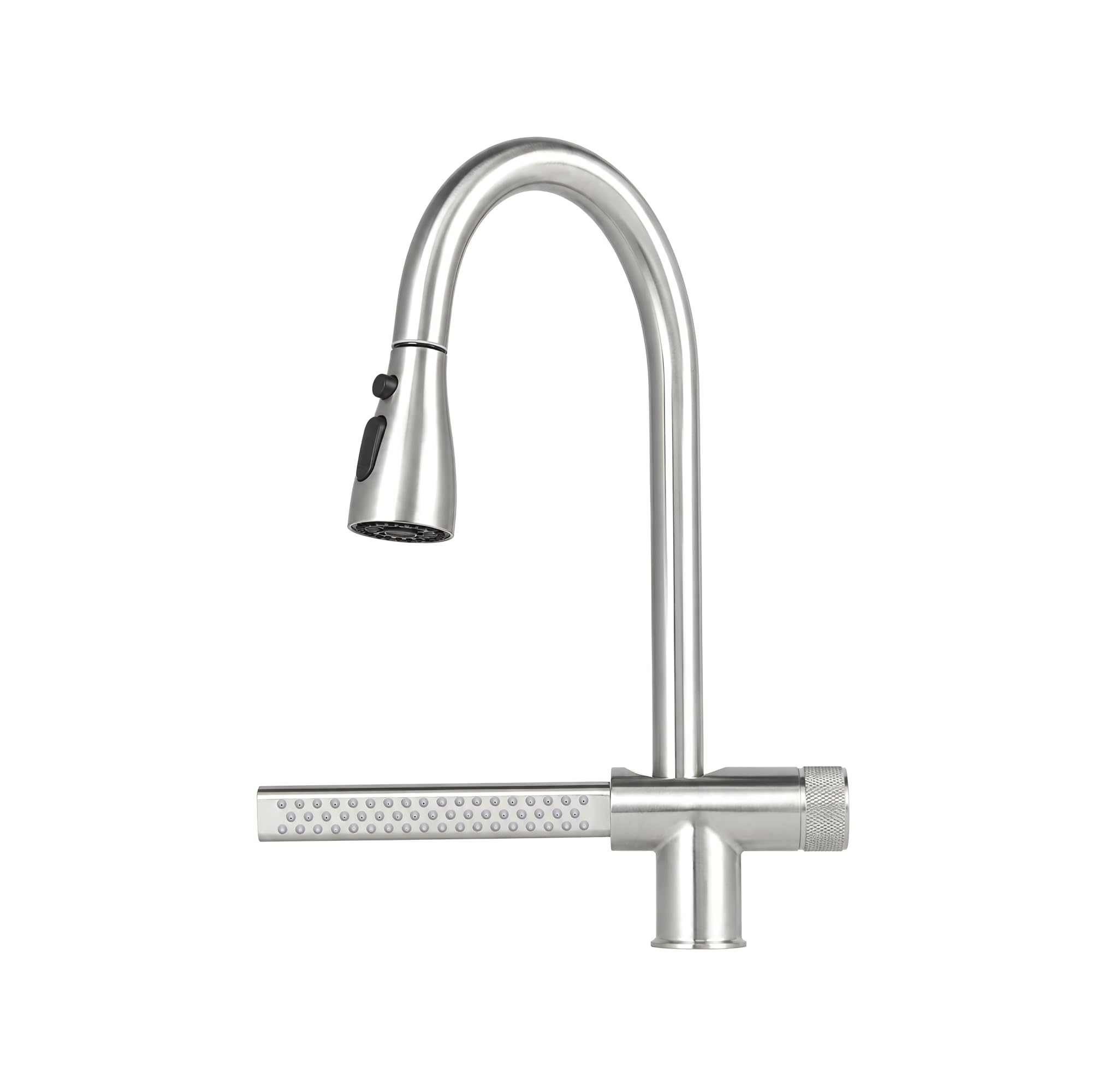 Ergo Waterfall Dual-Flow 360° Hot & Cold 304 Stainless Steel Kitchen Mixer Faucet Silver