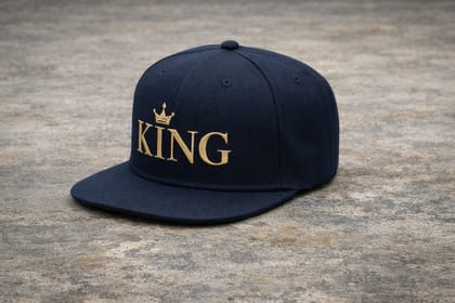 KING Embroidered Flat Brim Snapback Cap – Premium Unisex Baseball Cap KING Embroidered Flat Brim Snapback Cap – Premium Unisex Baseball Cap