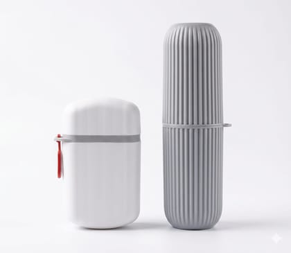 Lifeori Travel Toothbrush Case & Capsule Soap Case Combo | Portable Toothbrush Holder with Soap Box for Travel, Home & Office