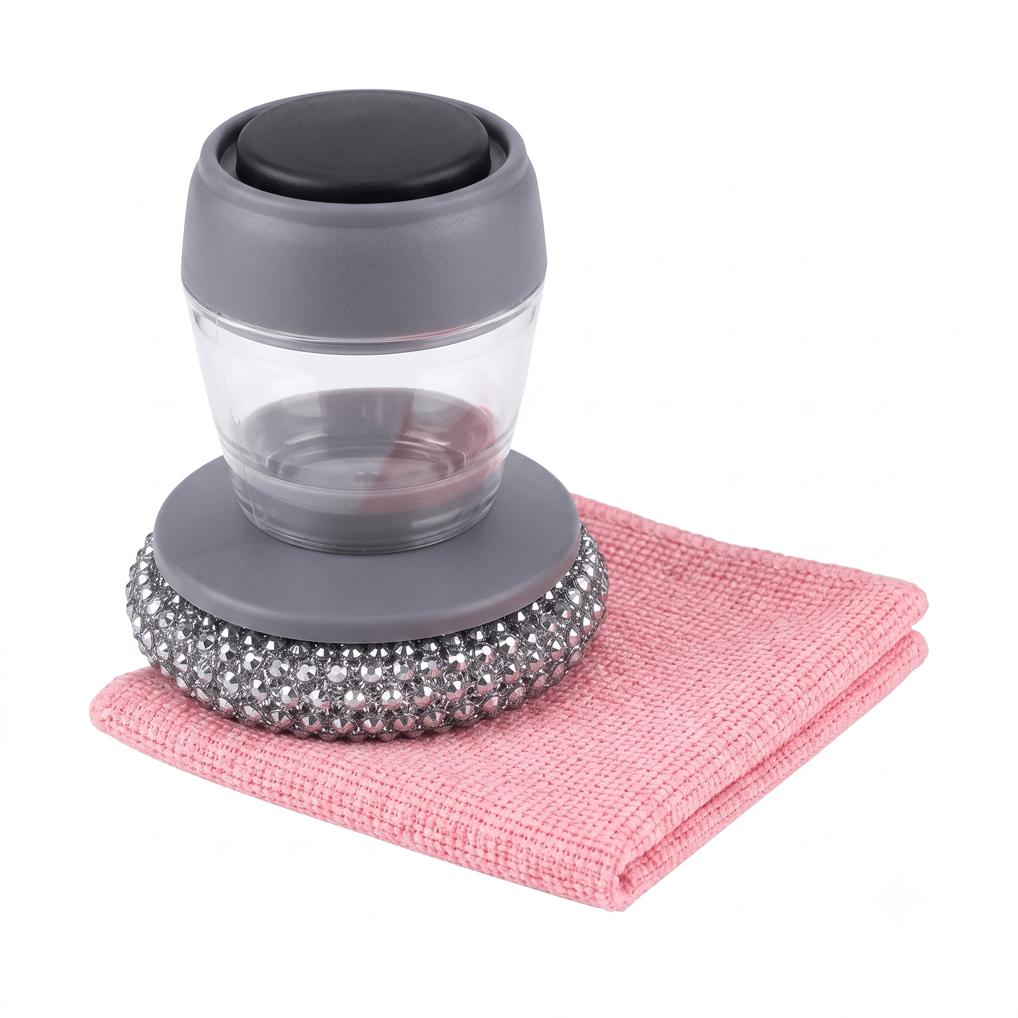 Lifeori Dish Cleaning Brush Kitchen Cleaning Brush with Strong Bristles for Utensils Pots Pans Sink and Cookware Plastic Scrub Brush with Microfiber Cleaning Cloth 1 Brush 1 Cloth for Home Kitchen