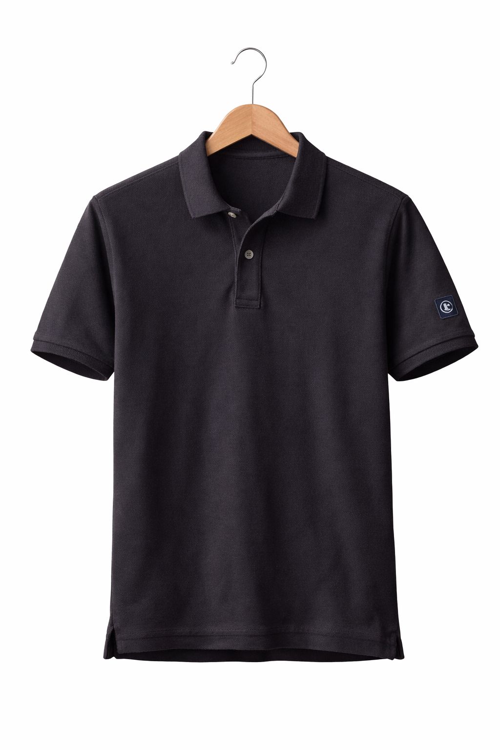 Classic Men's Black Cotton Polo T-Shirt – Half Sleeve Collared Casual Wear