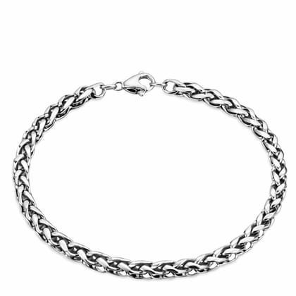 Unisex Polished Silver Curb Link Chain Bracelet Unisex Polished Silver Curb Link Chain Bracelet