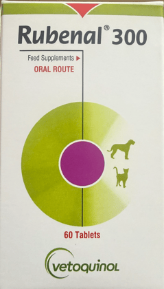 Vetoquinol Rubenal 300 Renal Supplement for Cats & Dogs - 60 Tablets Vetoquinol Rubenal 300 Renal Supplement for Cats & Dogs - 60 Tablets