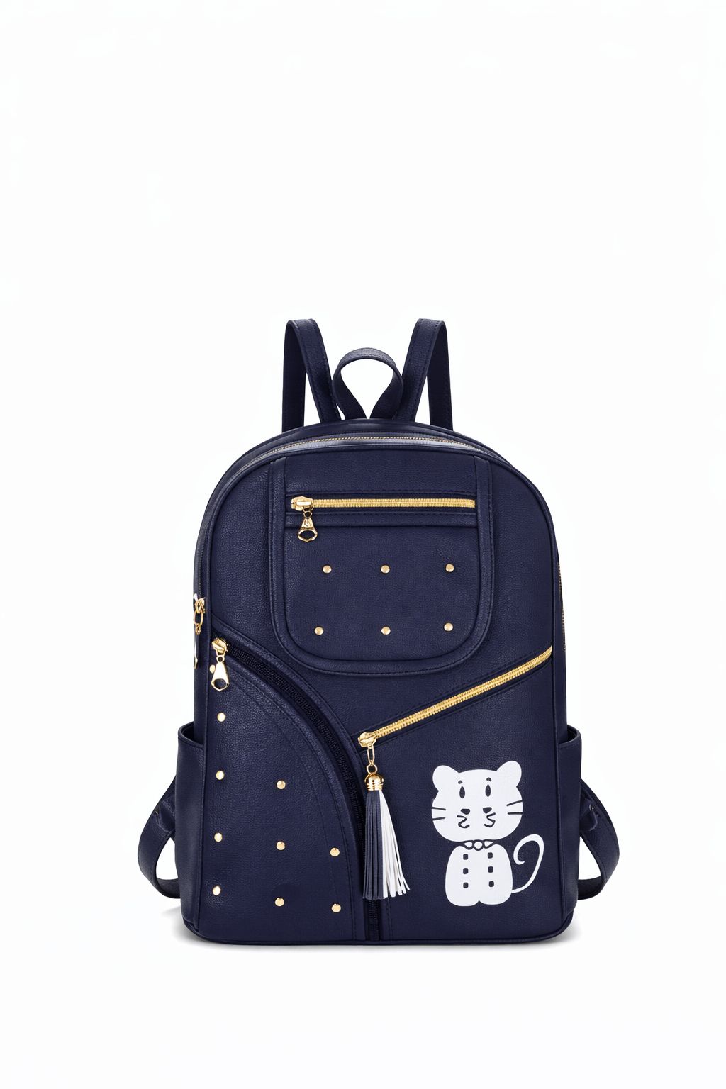 Elegant Black Handbag with Floral Embroidery & Butterfly Charm