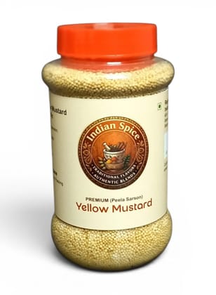 Indian Spice Premium Yellow Mustard (Peela Sarson) / Traditional Flavors, Authentic Blends (350gm)
