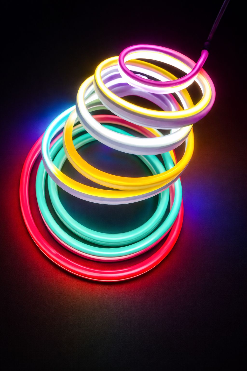 SPARKWORLD 5m RGB LED Neon Flex Strip Light Waterproof Color-Changing Rope Light with 24-Key Remote & 12 V Adapter for Indoor/Outdoor Decoration | Colour: Multicolor