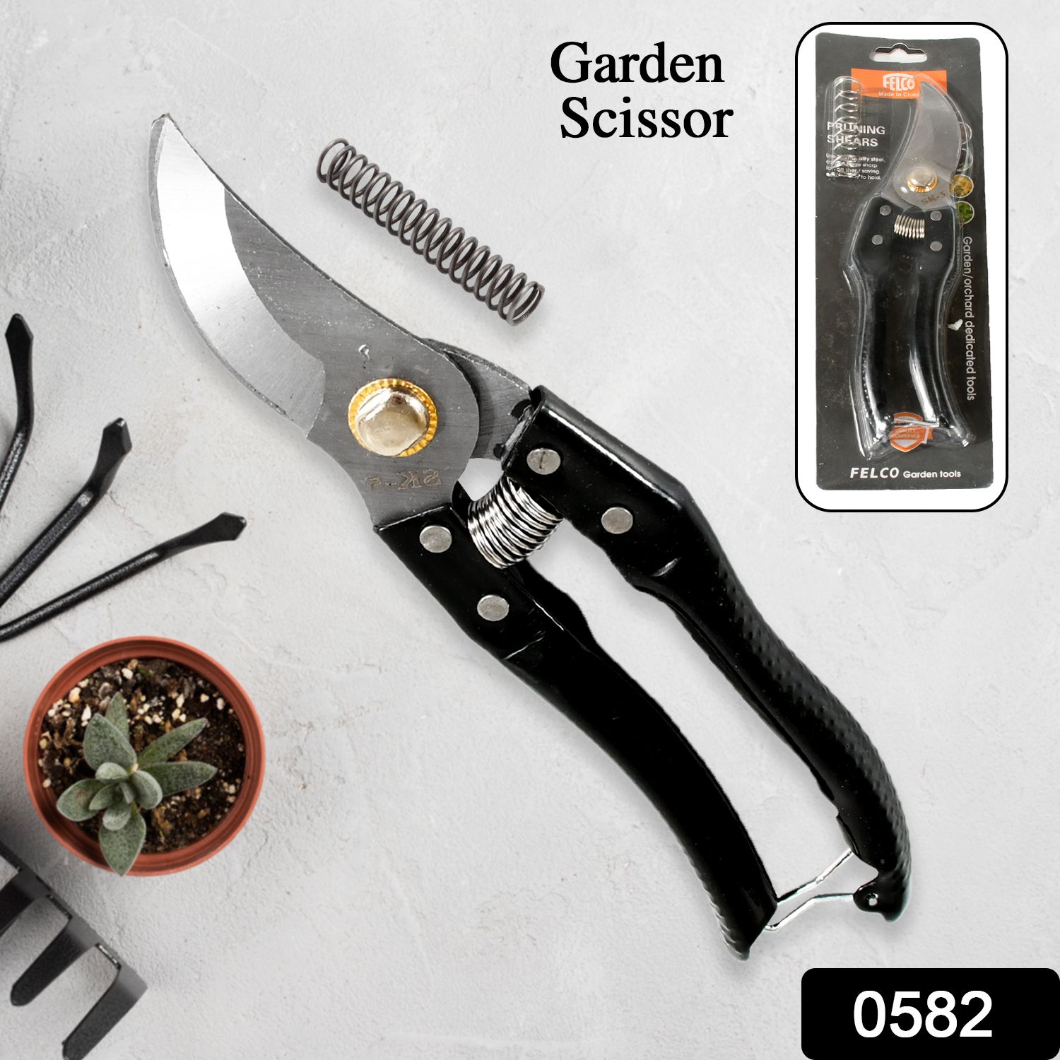 DHRUVINSRI Garden Shears Pruner Scissors: Durable, and Ergonomic Tool for Precise Plant Trimming