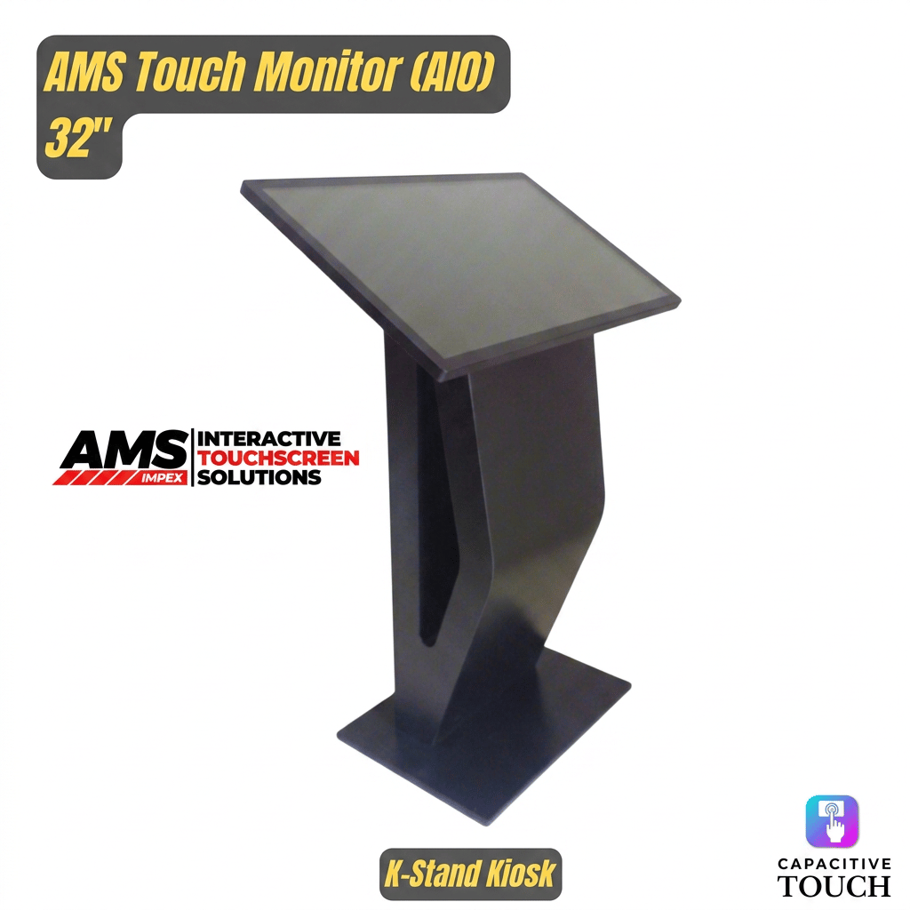 Kiosk Stand Base with 32" Inbulit Android Touch Monitor Stable Floor Standing, Multifuntional Kiosk Base | 32" Inbuilt Android Touch Monitor with Floor Kiosk